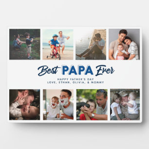 Custom Vatertag Foto Collage Beste Papa je Fotoplatte