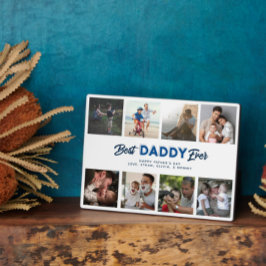 Custom Vatertag Foto Collage Bester Papa je Fotoplatte