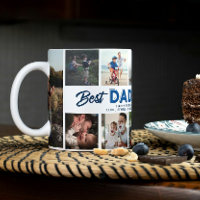 Custom Vatertag Foto Collage Bester Papa je