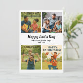 Custom Vatertag Foto Collage Karte (Stehend Vorderseite)