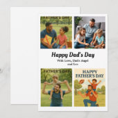 Custom Vatertag Foto Collage Karte (Vorne/Hinten)