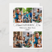 Custom Vatertag Foto Collage Karte (Vorne/Hinten)