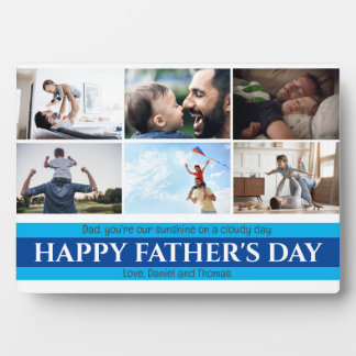 Custom Vatertag Foto Collage Plaque Fotoplatte