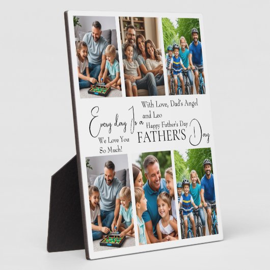 Custom Vatertag Foto Collage Plaque Fotoplatte (Seite)