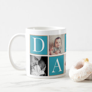 Custom Vatertag Foto Collage Tasse