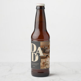 Custom Vatertag Foto Collage | VATER - Bierflaschenetikett