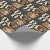 Custom Vatertag Foto Collage | VATER - Geschenkpapier (Ecke)