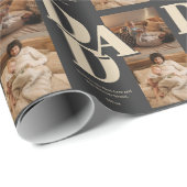 Custom Vatertag Foto Collage | VATER - Geschenkpapier (Rolleneckpunkt)
