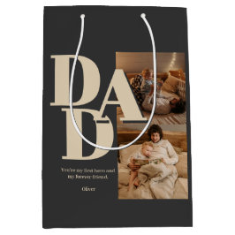 Custom Vatertag Foto Collage | VATER - Mittlere Geschenktüte