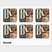 Custom Vatertag Foto Collage | VATER - Quadratischer Aufkleber (Blatt)