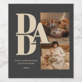 Custom Vatertag Foto Collage | VATER - Weinetikett (Einzelnes Label)