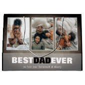 Custom Vatertag Foto Große Geschenktasche Geschenktüte (Vorderseite)