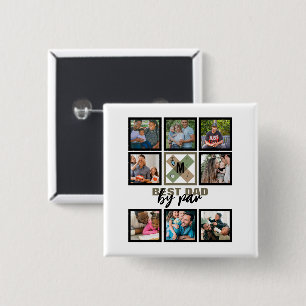 Custom Vathday Best Vater Par 8 FotoCollage Button