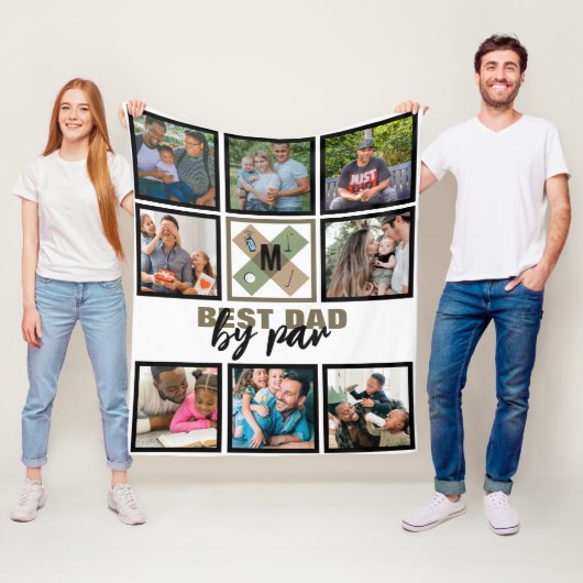 Custom Vathday Best Vater Par 8 FotoCollage Fleecedecke (Beispiel)