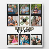Custom Vathday Best Vater Par 8 FotoCollage Fotoplatte (Vorderseite)