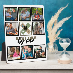 Custom Vathday Best Vater Par 8 FotoCollage Fotoplatte