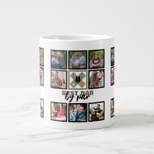 Custom Vathday Best Vater Par 8 FotoCollage Jumbo-Tasse