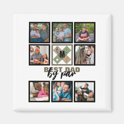 Custom Vathday Best Vater Par 8 FotoCollage Magnet (Vorne)