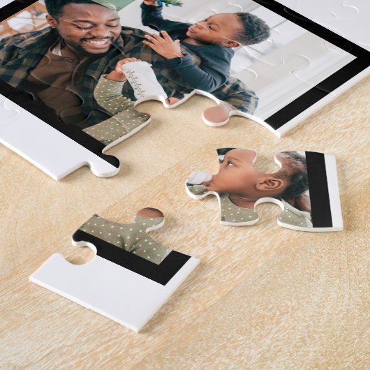 Custom Vathday Best Vater Par 8 FotoCollage Puzzle (Seite)