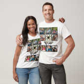 Custom Vathday Best Vater Par 8 FotoCollage T-Shirt (Unisex)