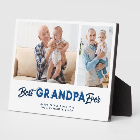Custom Vathday Foto Collage Beste Opa je Fotoplatte (Seite)