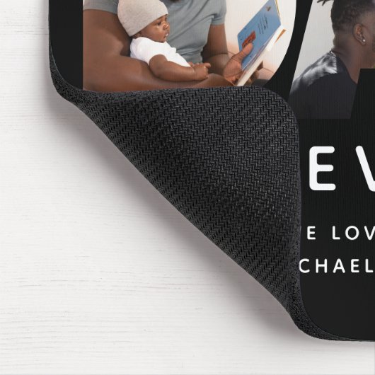 Custom Vathers Day Foto Collage Best Vater Script  Mousepad (Ecke)