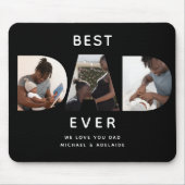 Custom Vathers Day Foto Collage Best Vater Script  Mousepad (Vorne)