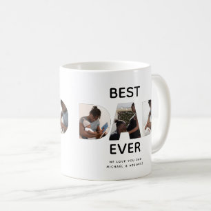 Custom Vathers Day Foto Collage Bester Vater Scrip Kaffeetasse