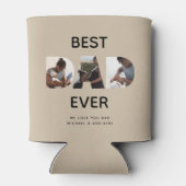 Custom Vathers Day Foto Collage Bester Vater Skrip Dosenkühler (Rückseite)