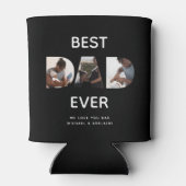 Custom Vathers Day Foto Collage Bester Vater Skrip Dosenkühler (Rückseite)