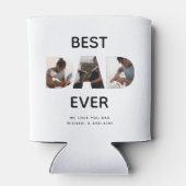 Custom Vathers Day Foto Collage Bester Vater Skrip Dosenkühler (Rückseite)