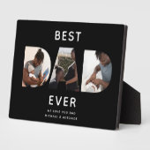 Custom Vathers Day Foto Collage Bester Vater Skrip Fotoplatte (Seite)