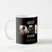 Custom Vathers Day Foto Collage Bester Vater Skrip Kaffeetasse (Links)