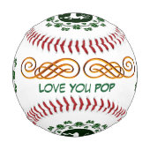 Custom Vathers Day Weihnachtskranz-Rentierer Baseball (Rückseite)