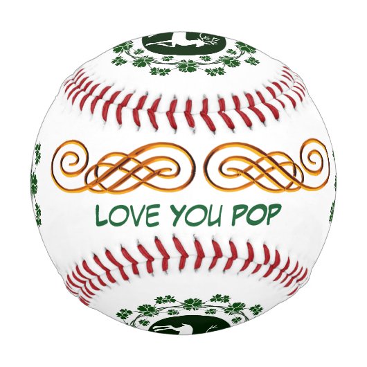 Custom Vathers Day Weihnachtskranz-Rentierer Baseball (Rückseite)