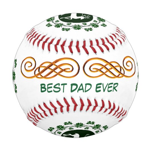 Custom Vathers Day Weihnachtskranz-Rentierer Baseball (Vorderseite)