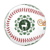 Custom Vathers Day Weihnachtskranz-Rentierer Baseball (Vorderseite Links)