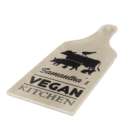 Custom Vegan Kitchen, Landtiere Schneidebrett (Ecke)