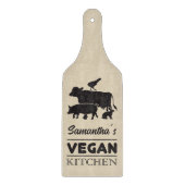 Custom Vegan Kitchen, Landtiere Schneidebrett (Vorderseite)