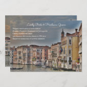 Custom Venice Grand Canal Wedding Einladung (Vorne/Hinten)