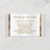 Custom - Verführerisch Lips Gold Confetti & Lila L Visitenkarte (Rückseite)