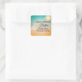 Custom Verlass Andere Better Dandelion Butterflies Quadratischer Aufkleber (Tasche)