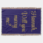 Custom Verlobung Personalisiert Heiraten Sie mir Decke (Vorderseite)