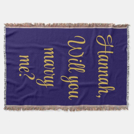 Custom Verlobung Personalisiert Heiraten Sie mir Decke (Vorderseite)