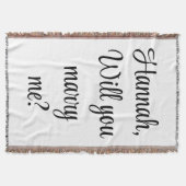 Custom Verlobung Personalisiert Heiraten Sie mir Decke (Vorderseite)