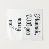 Custom Verlobung Personalisiert Heiraten Sie mir Wandteppich (Vorderseite (Horizontal))