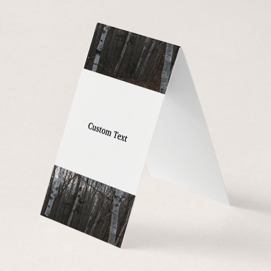 Custom Vertical Tent Fold Folded Business Card Visitenkarten (Rückseite)