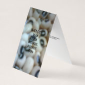 CUSTOM VERTICAL TENT FOLD.GEFALTETE VISITENKARTEN (Rückseite)