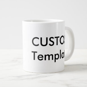 Custom Very Large Jumbo 20oz White Coffee Tasse