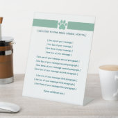 Custom VET Office 8x10 Desk Display Pedestal Sign Sockelschild (In SItu)